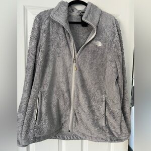 Light grey North Face Zip Up Fleece